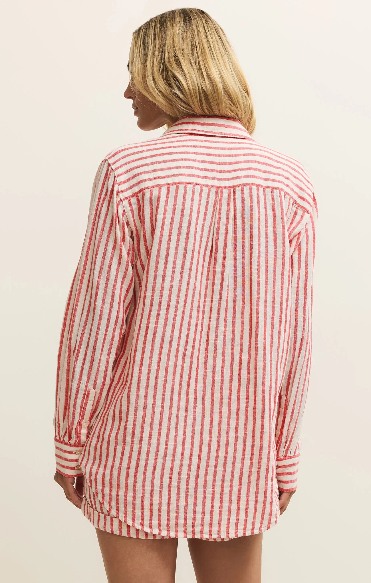 Saturdays Stripe Shirt - Crimson Crush