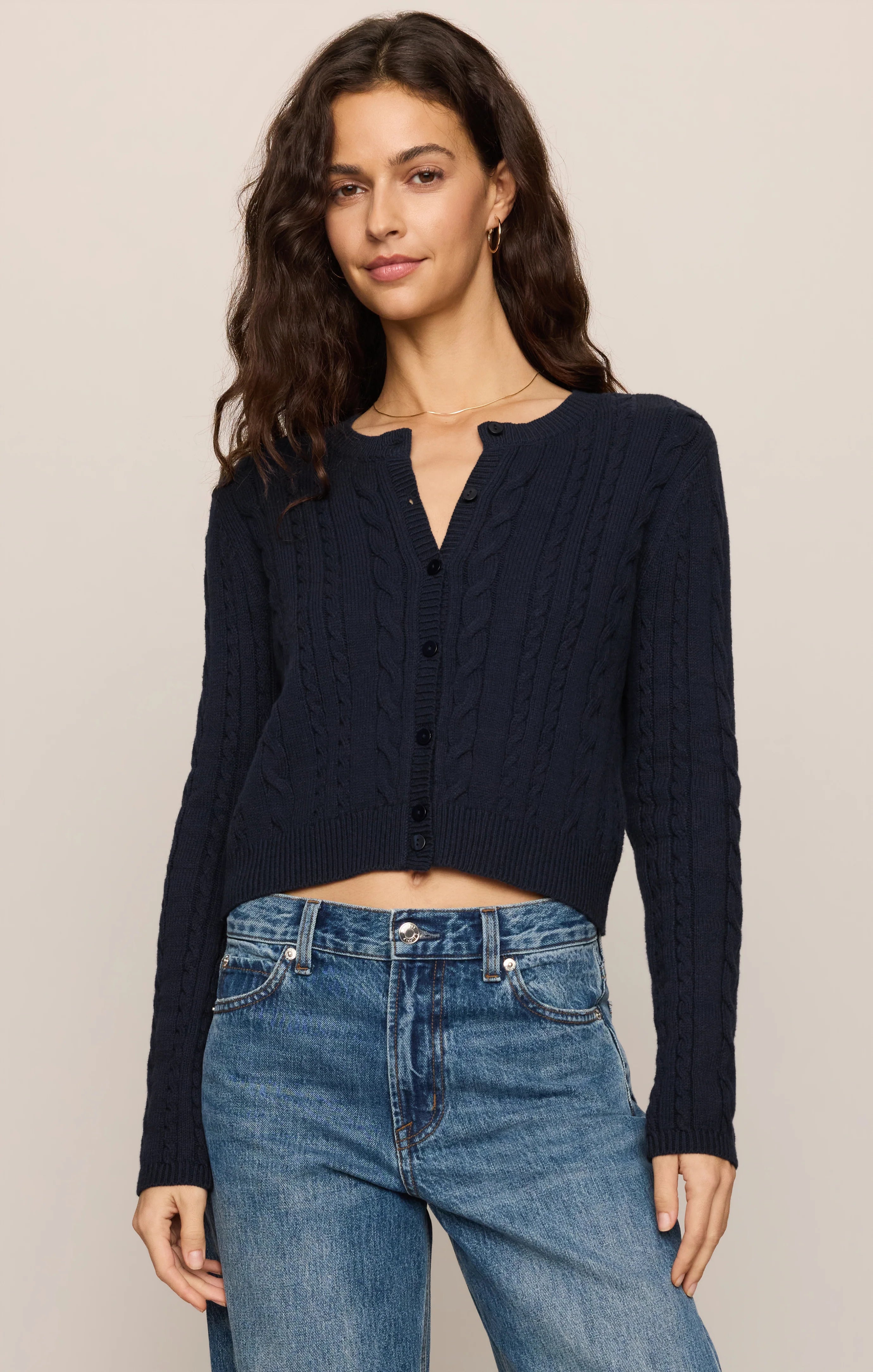 Cera Long Sleeve Cardigan - Eclipse