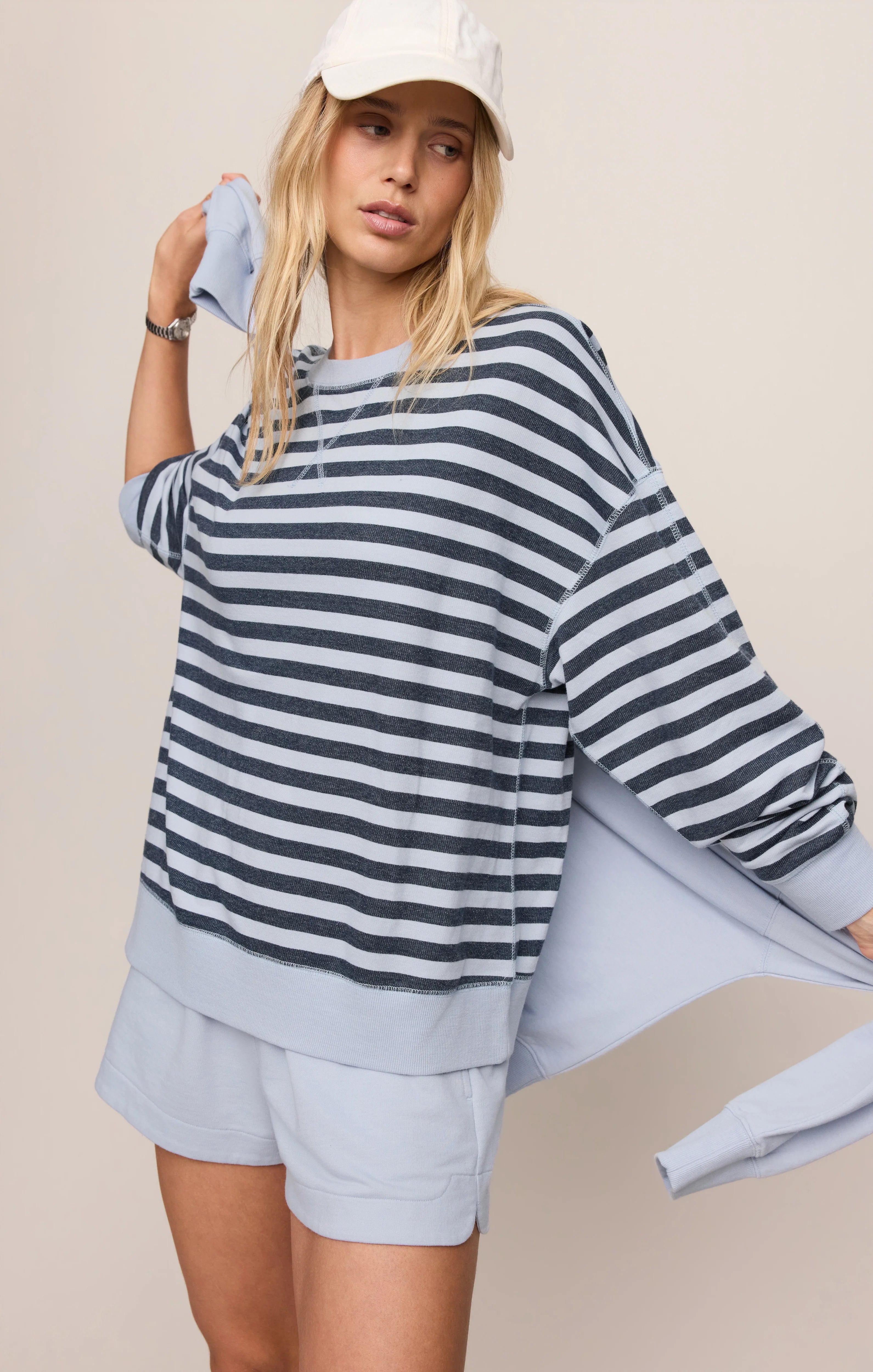 Everyday French Terry Striped Crew