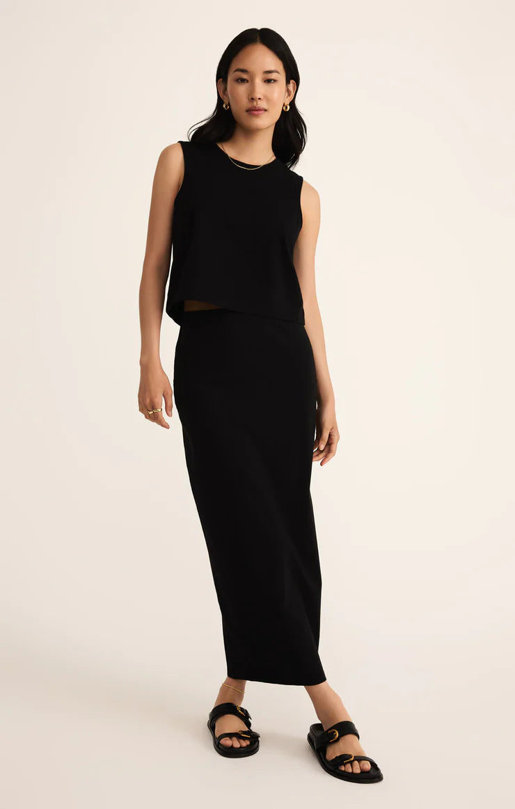 Gail Midi Skirt-Black