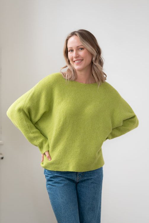 Eezee Dolman Crew Neck Sweater - One Size