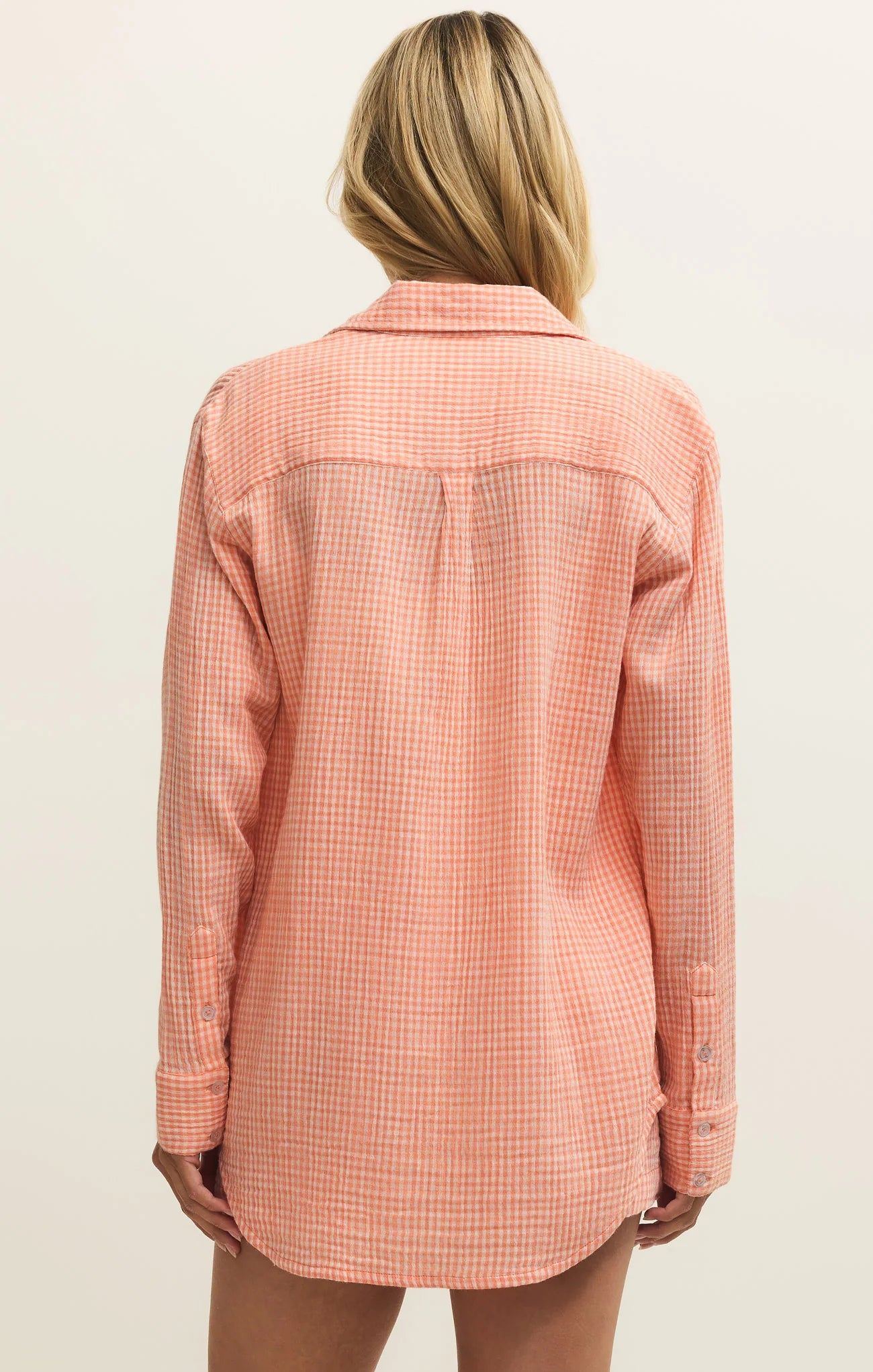 Classic Gingham Top - Cantaloupe
