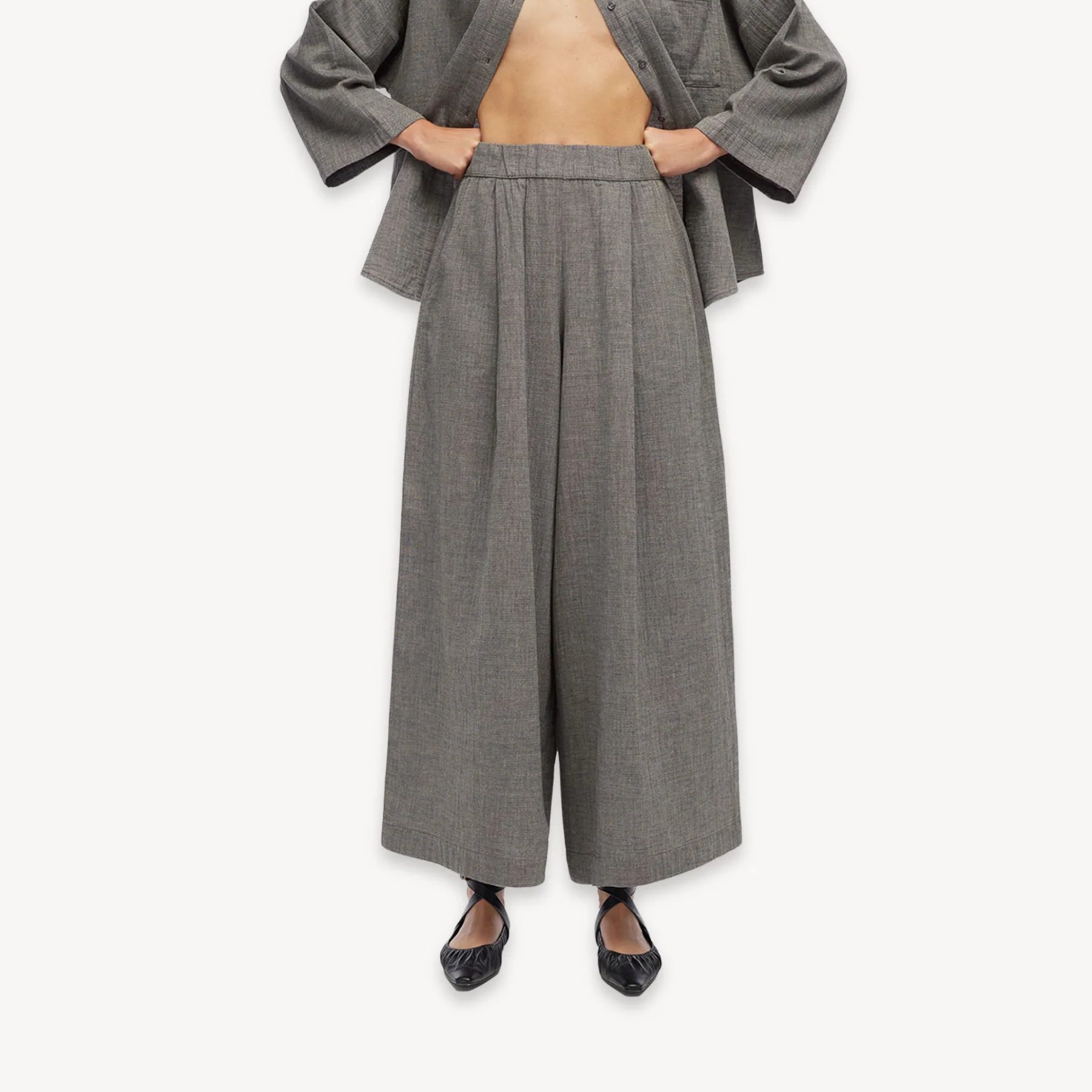 Wide Leg Palazzo Pants - One Size