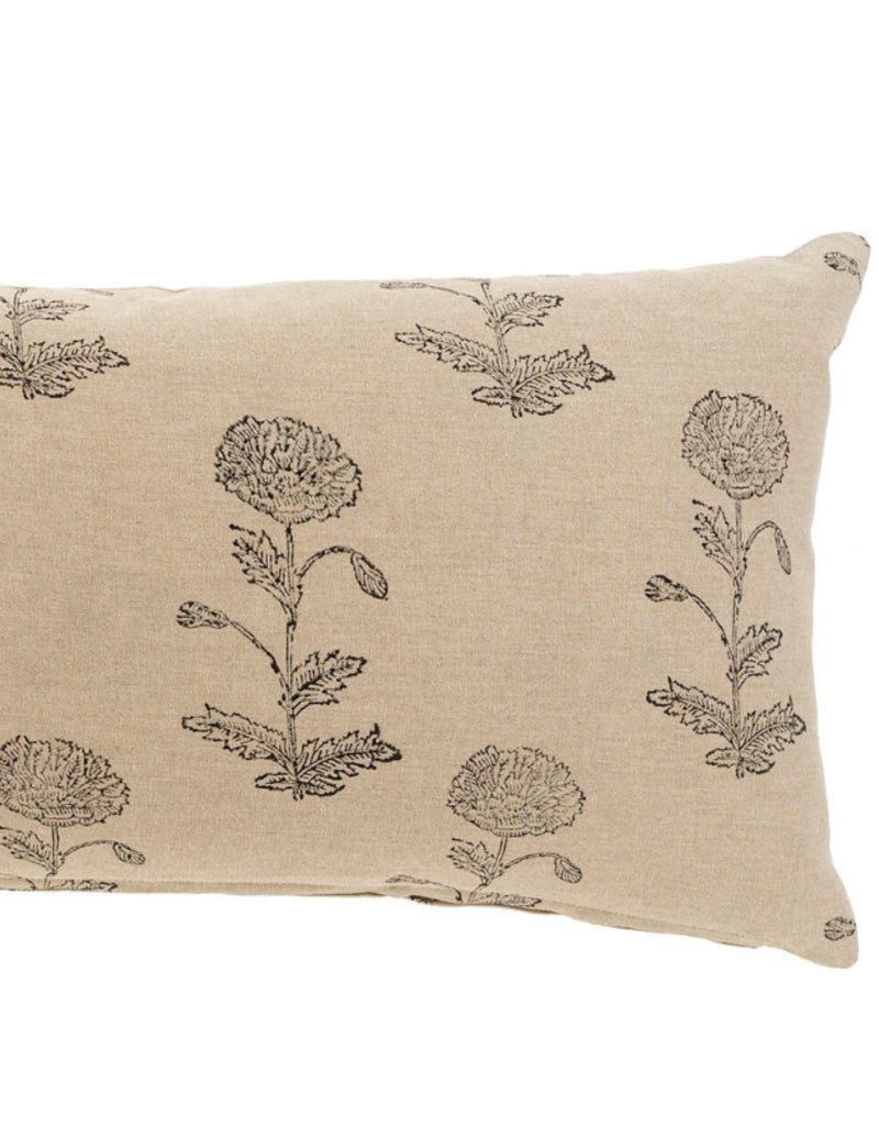 Rosa Block Print Pillow - 14x31"