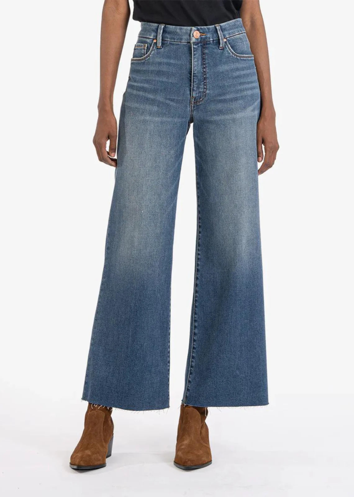 Meg - Wide Leg Raw Hem (Milestone Wash)