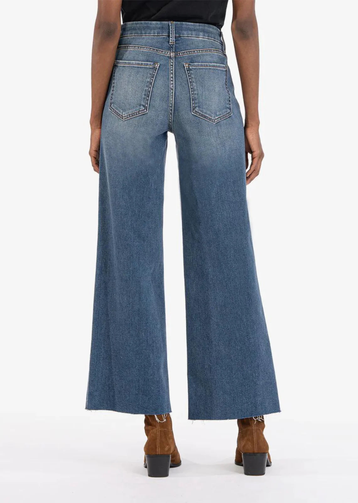 Meg - Wide Leg Raw Hem (Milestone Wash)