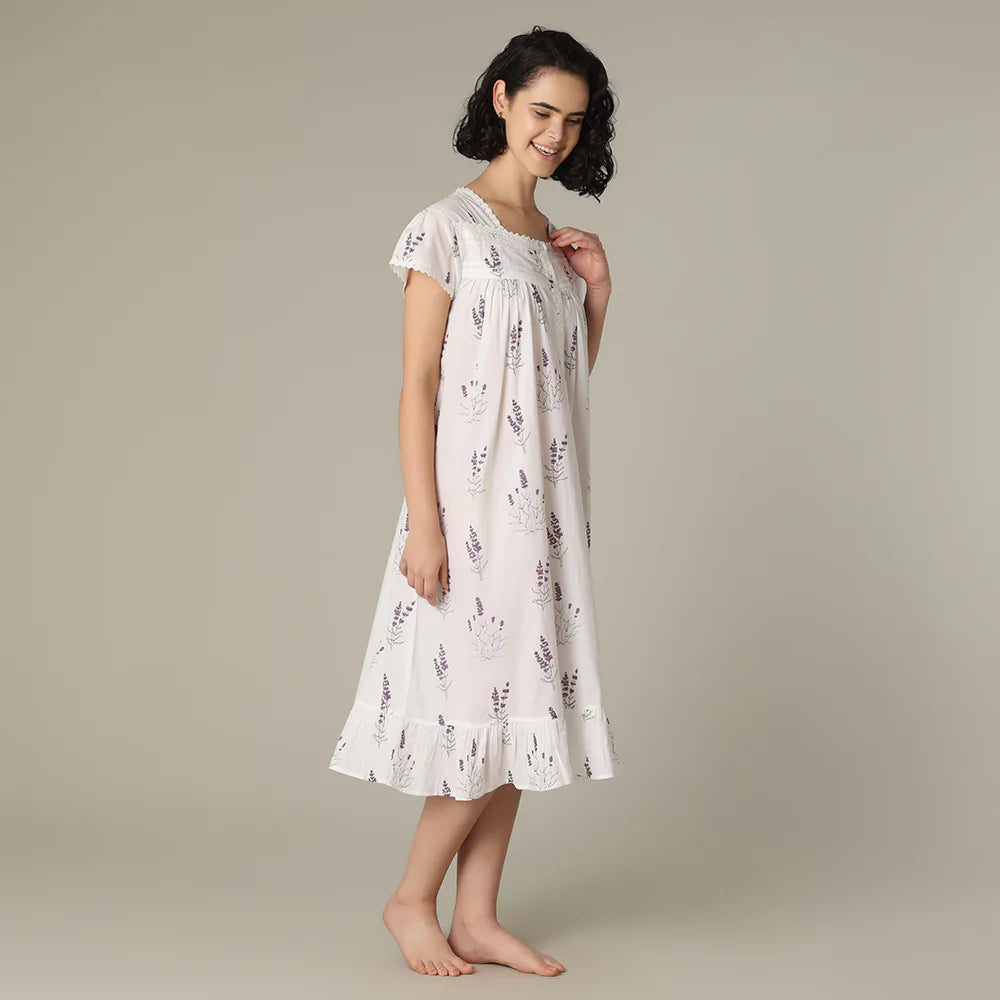 Lavender Dreams Long Night Gown
