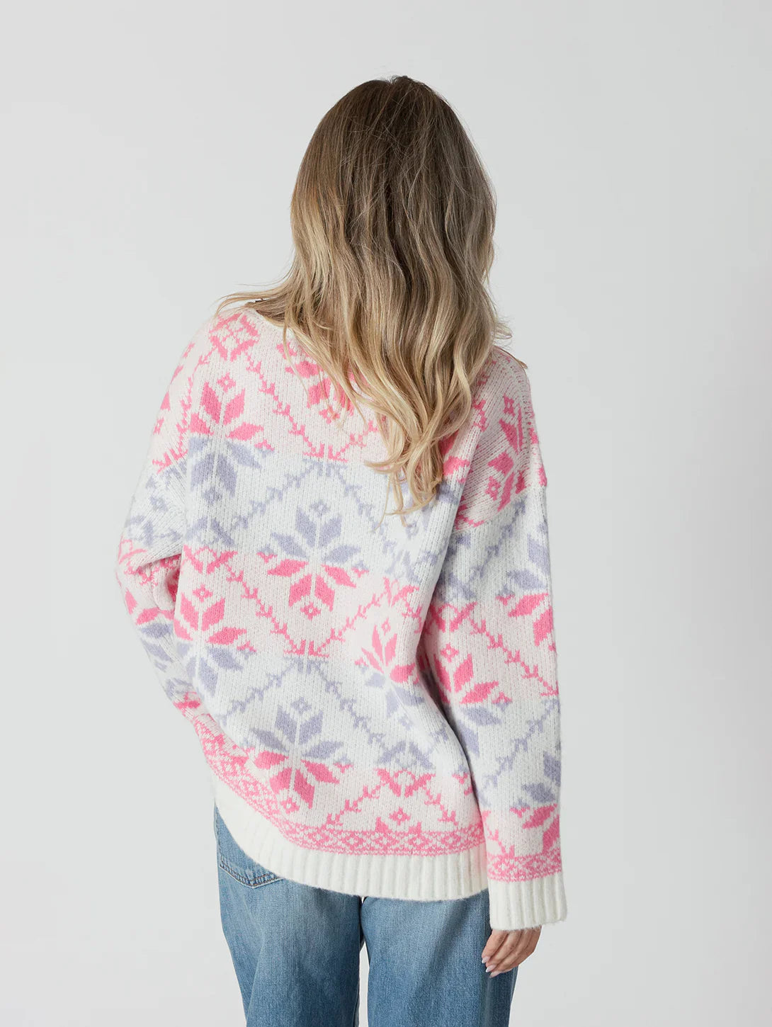 Lyra Fair Isle Mockneck Sweater