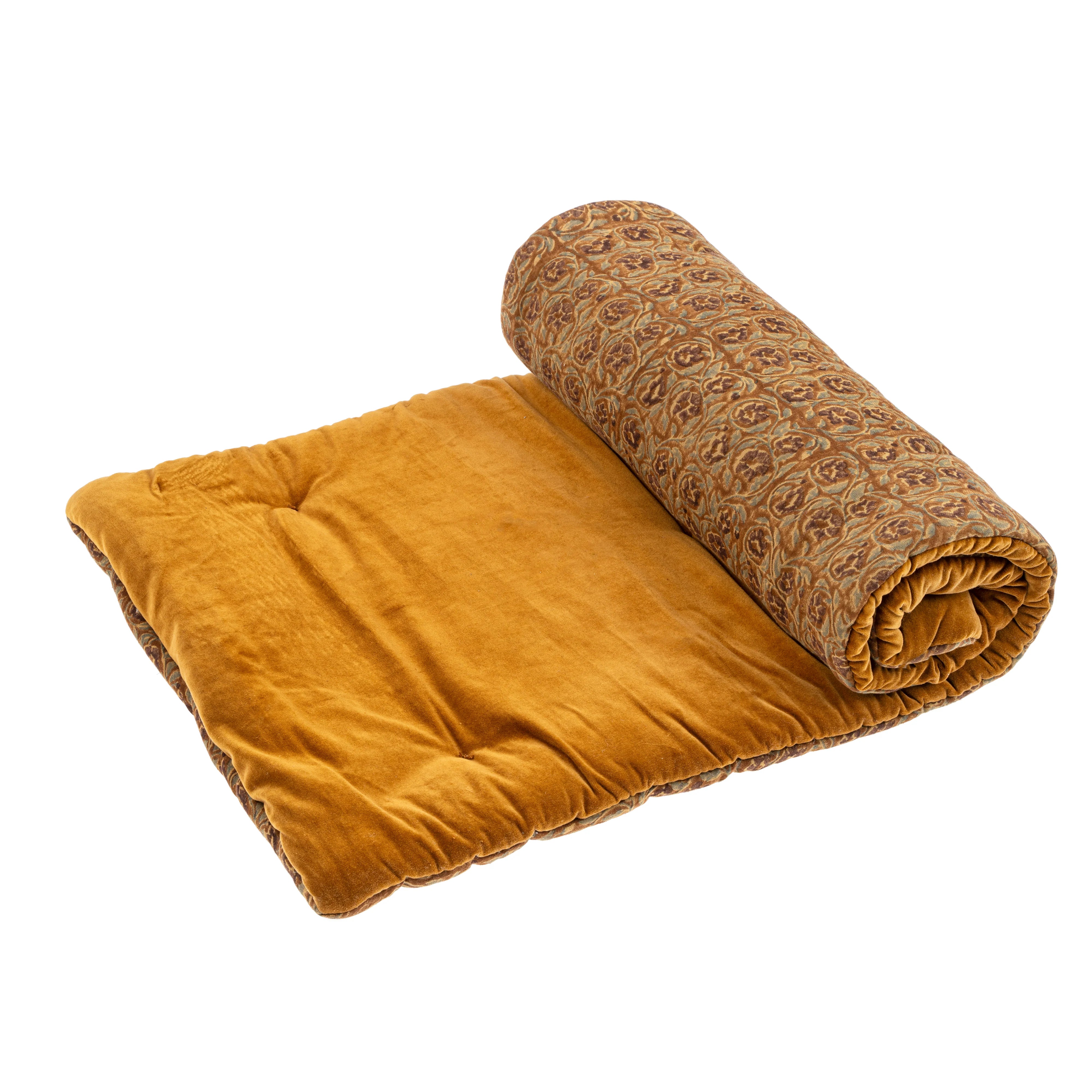 Mayur Block Print Velvet French Mattress