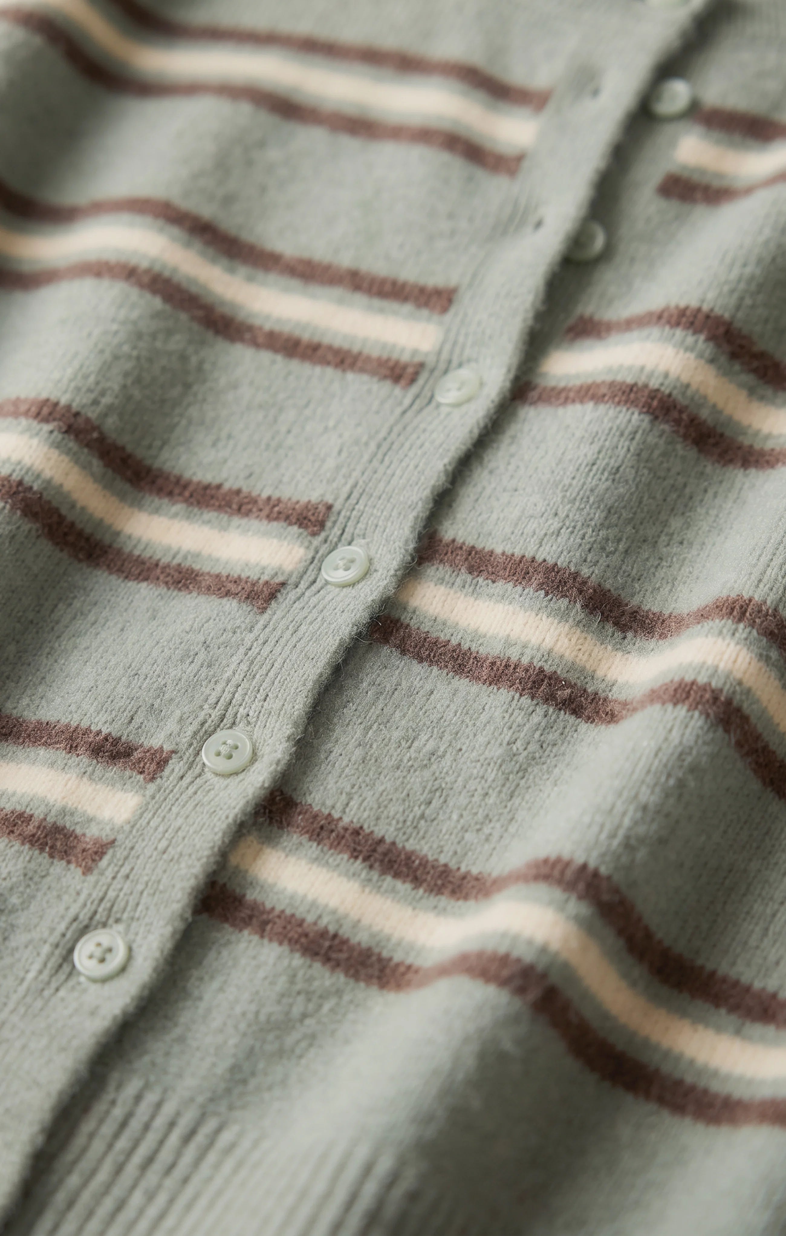 Medina Cozy Stripe Cardigan - Aqua Cloud