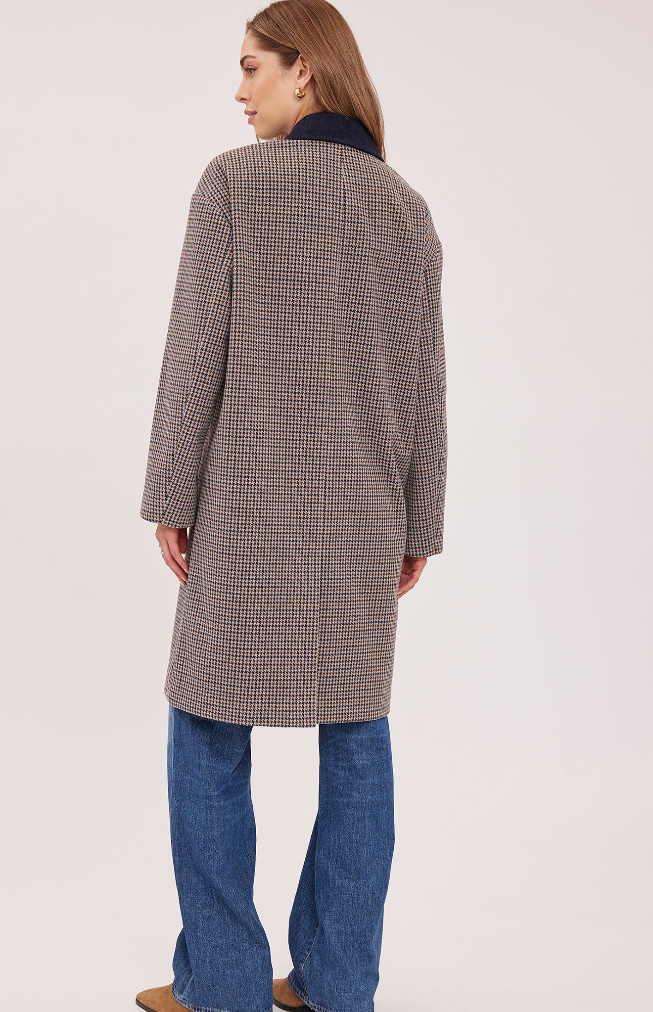 Millie Coat - Navy Tweed