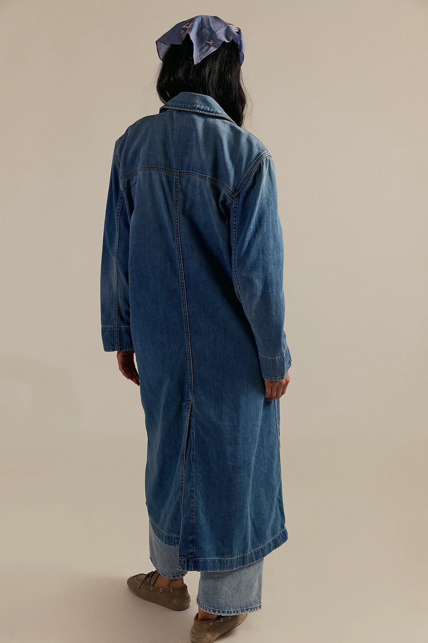 Monique Denim Duster-Sunlight Blue