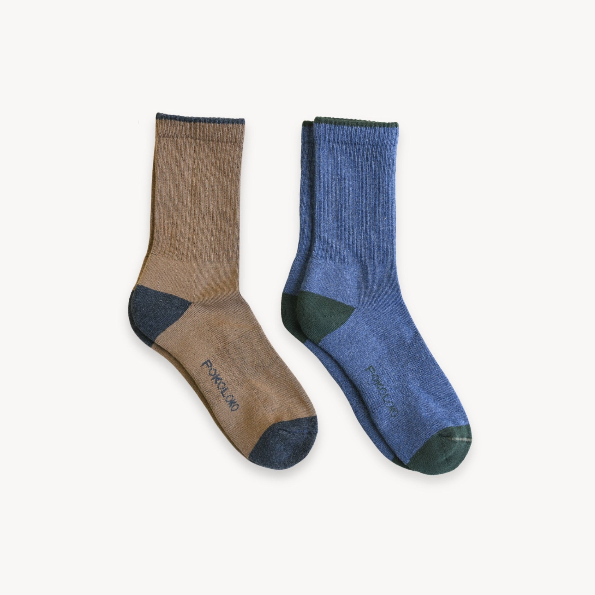 Heel Toe Socks - Pack of 2 - Naval/Walnut