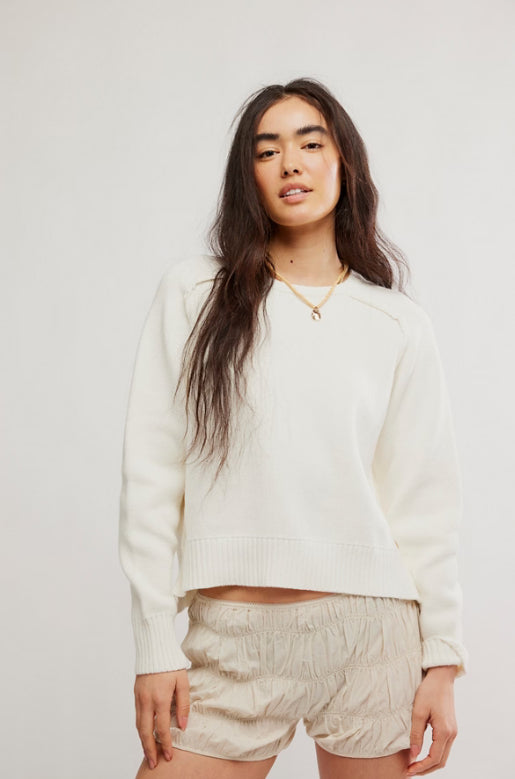 Spring Street Pullover- Optic White