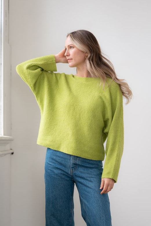 Eezee Dolman Crew Neck Sweater - One Size