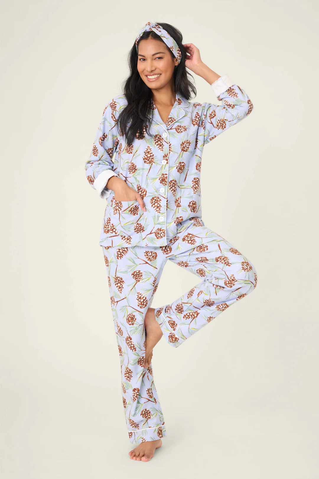 Feelin' Pine 3-Piece Winter Print Flannel PJ Set