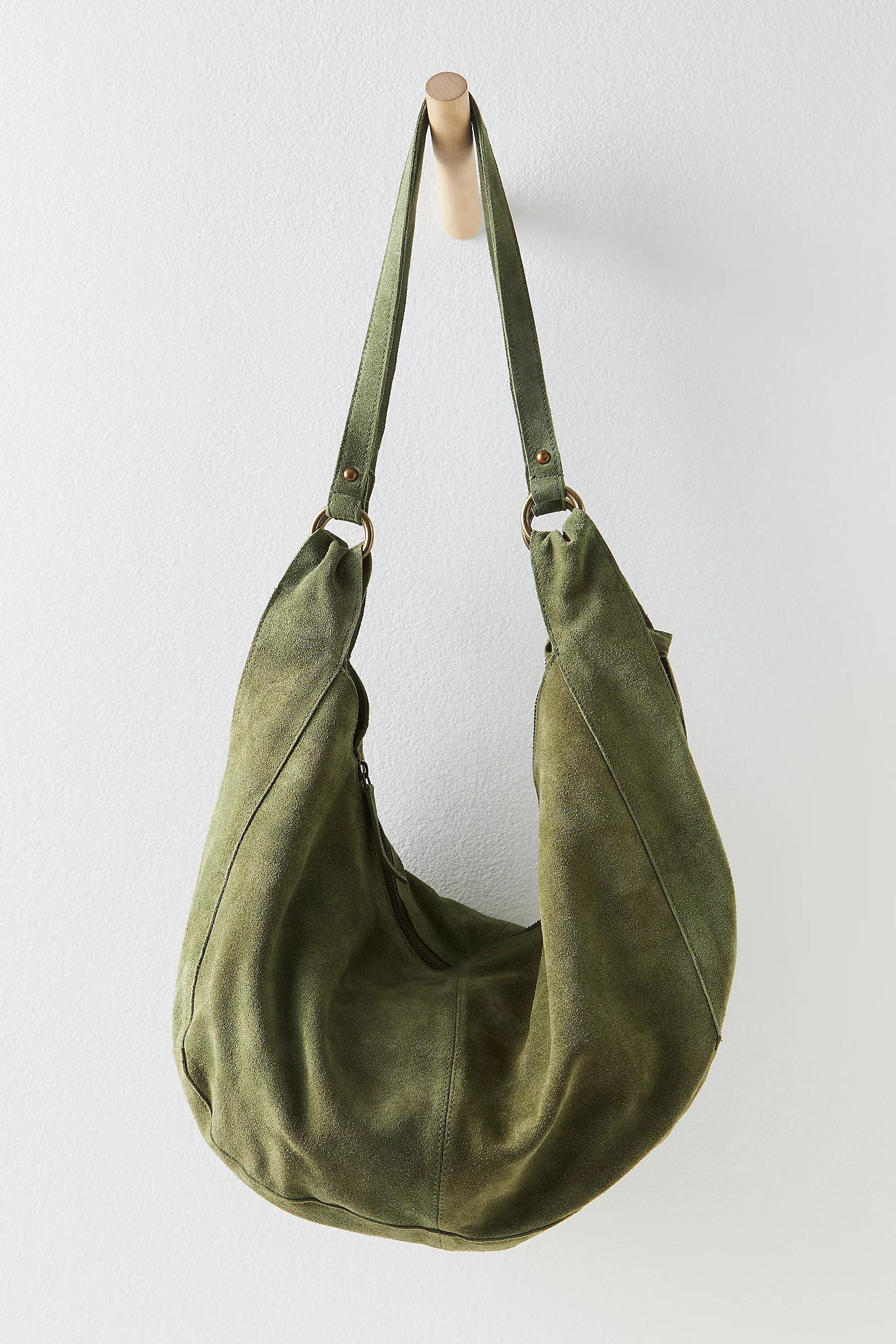 Roma Suede Tote / Olive Moss