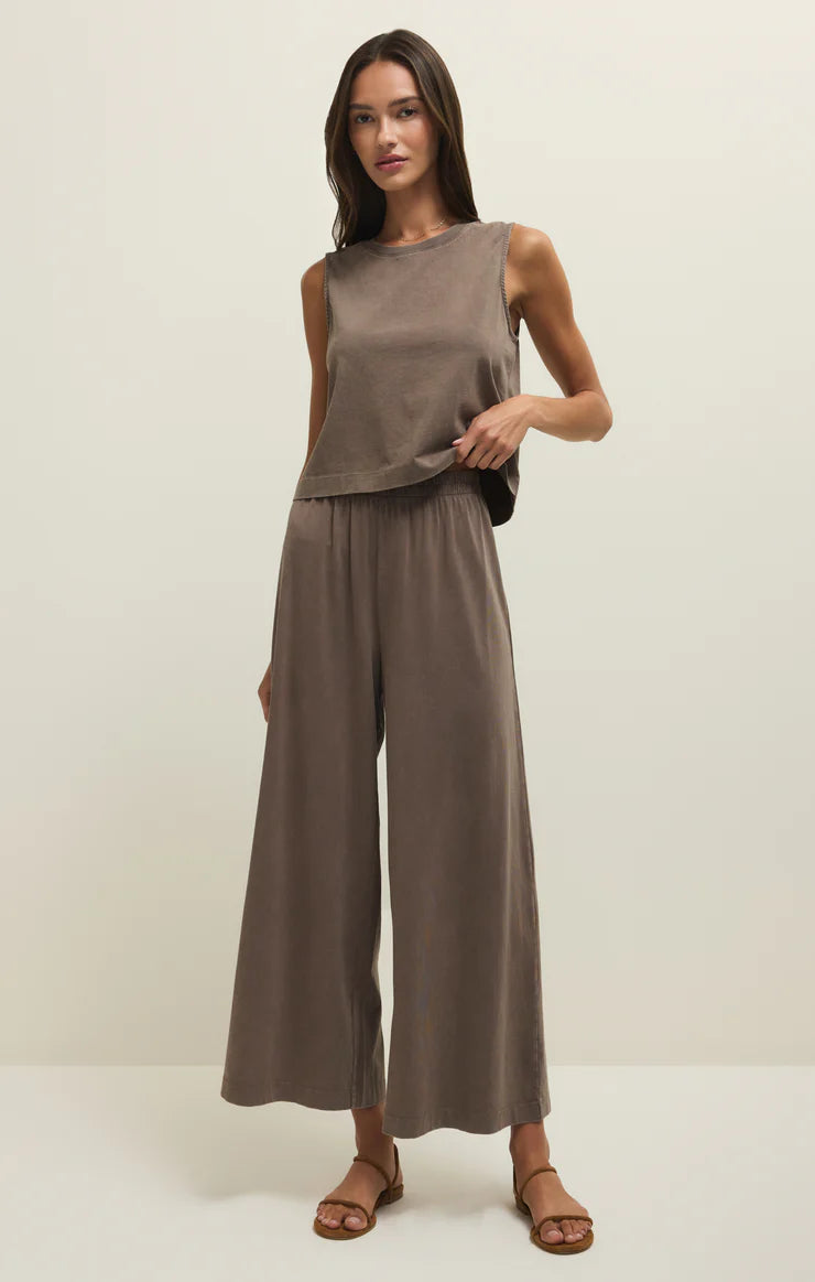 Scout Jersey Crop Flare Pant - Taupe