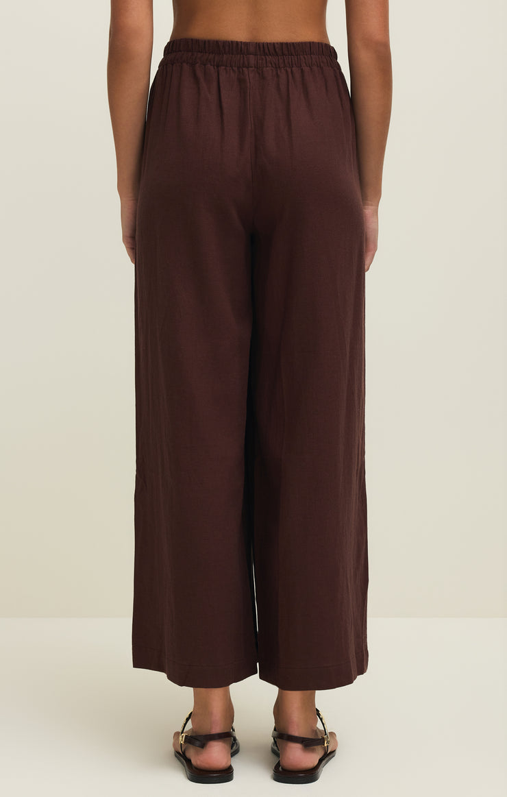 Scout Linen Pant - Chocolate Cherry