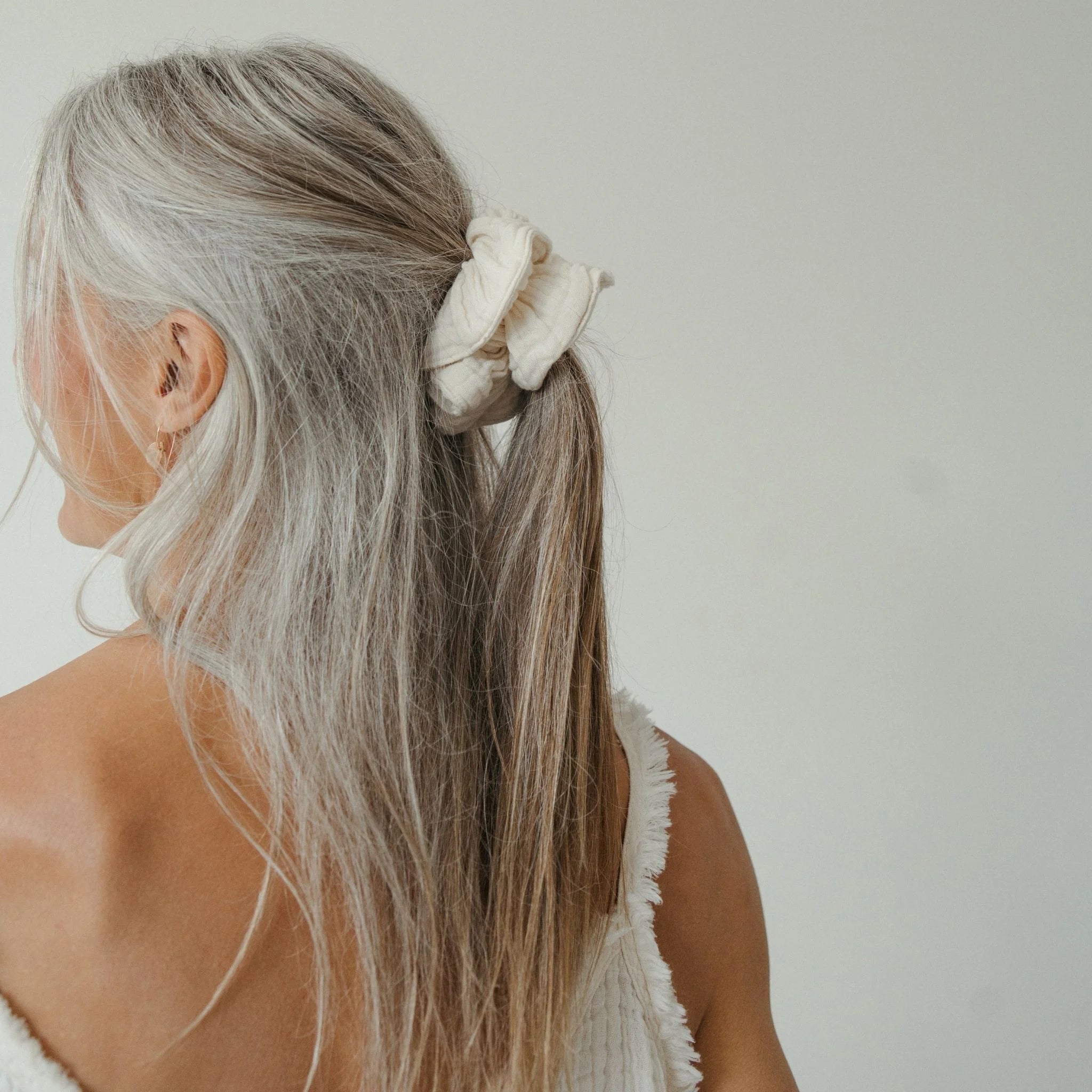 Crinkle Scrunchie - Cream