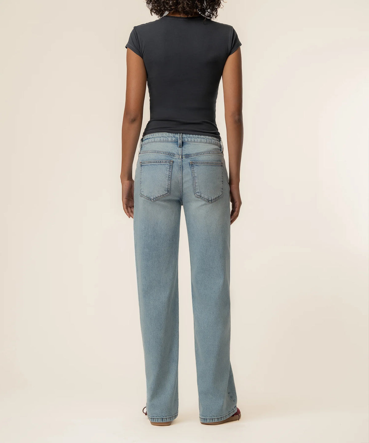 Selena Baggy Low Rise Straight Leg - Enthusiastic Wash
