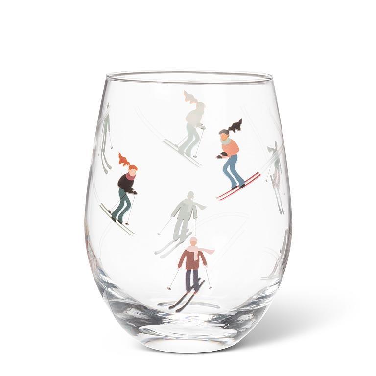 Skiers Stemless Wine Glass - 14oz