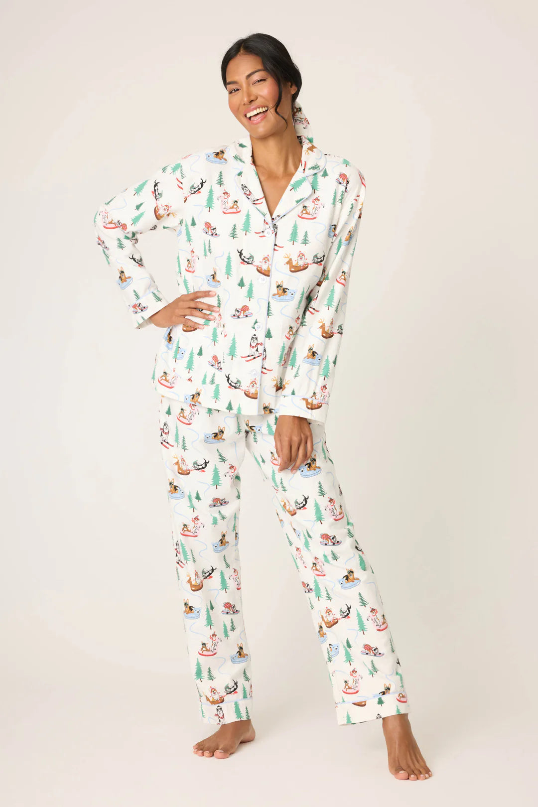 Sleigh All Day 3-Piece Flannel PJ Set