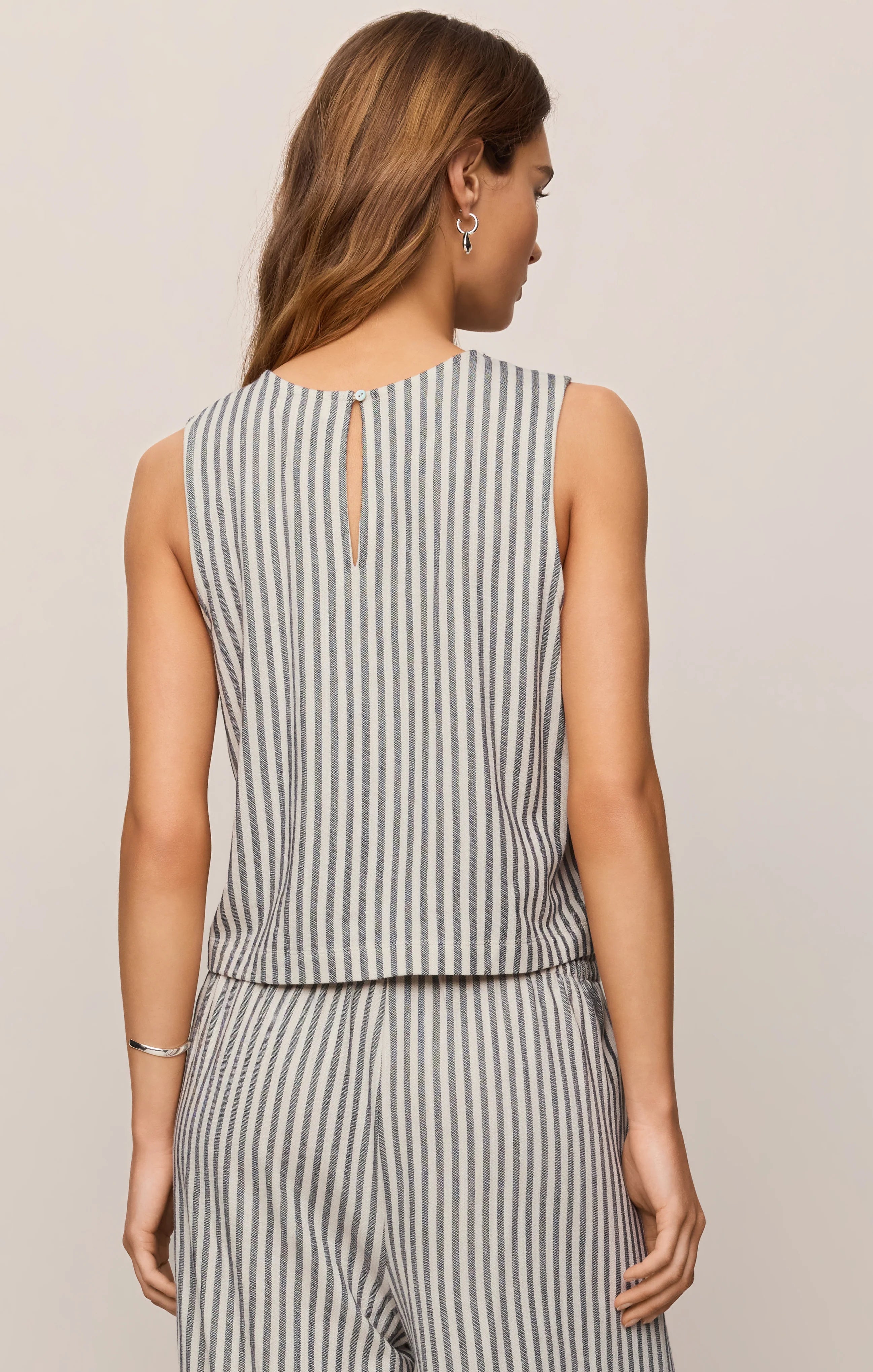 Sloane Knit Striped Tank Top - Eclipse