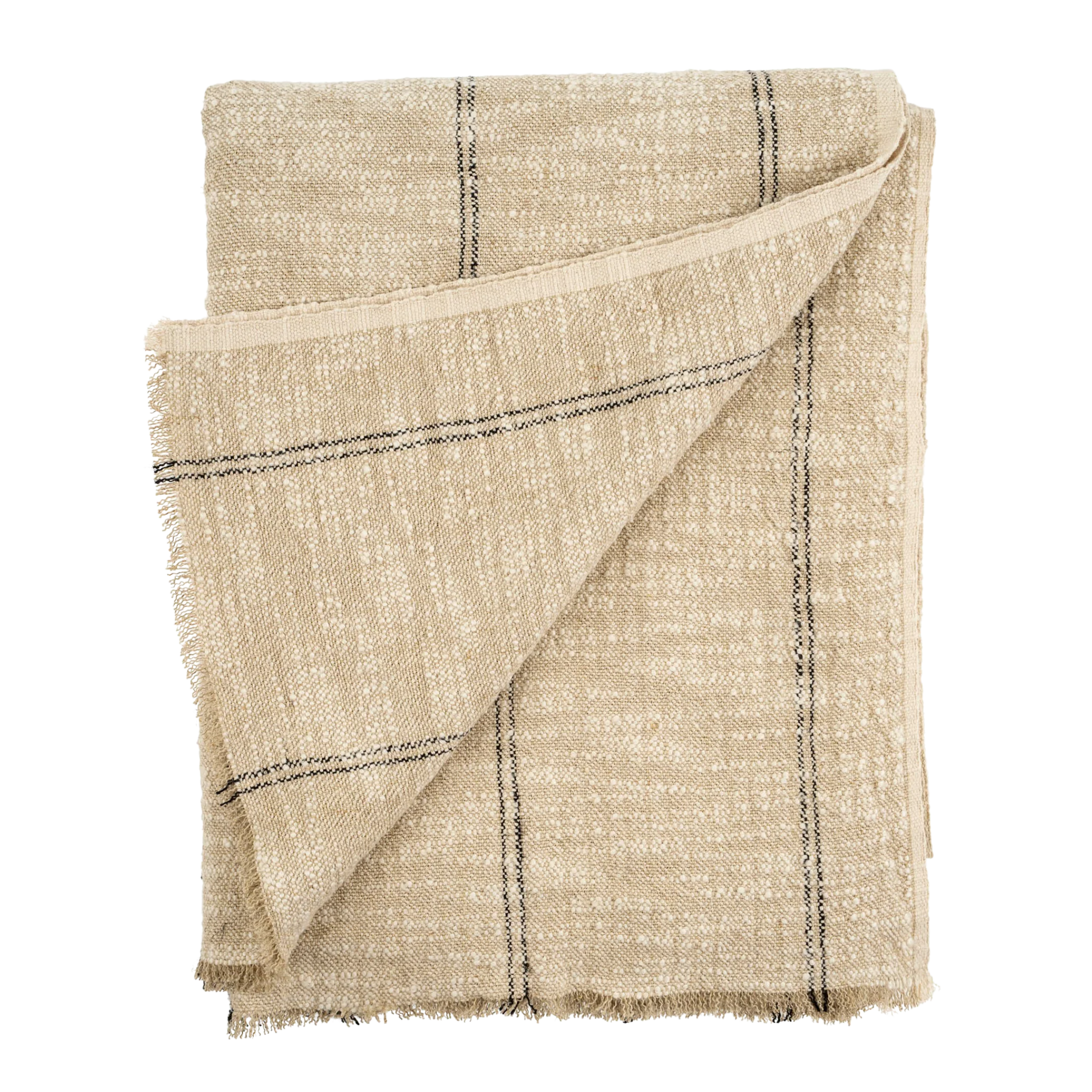 Solace Slub Linen Throw, Stripe