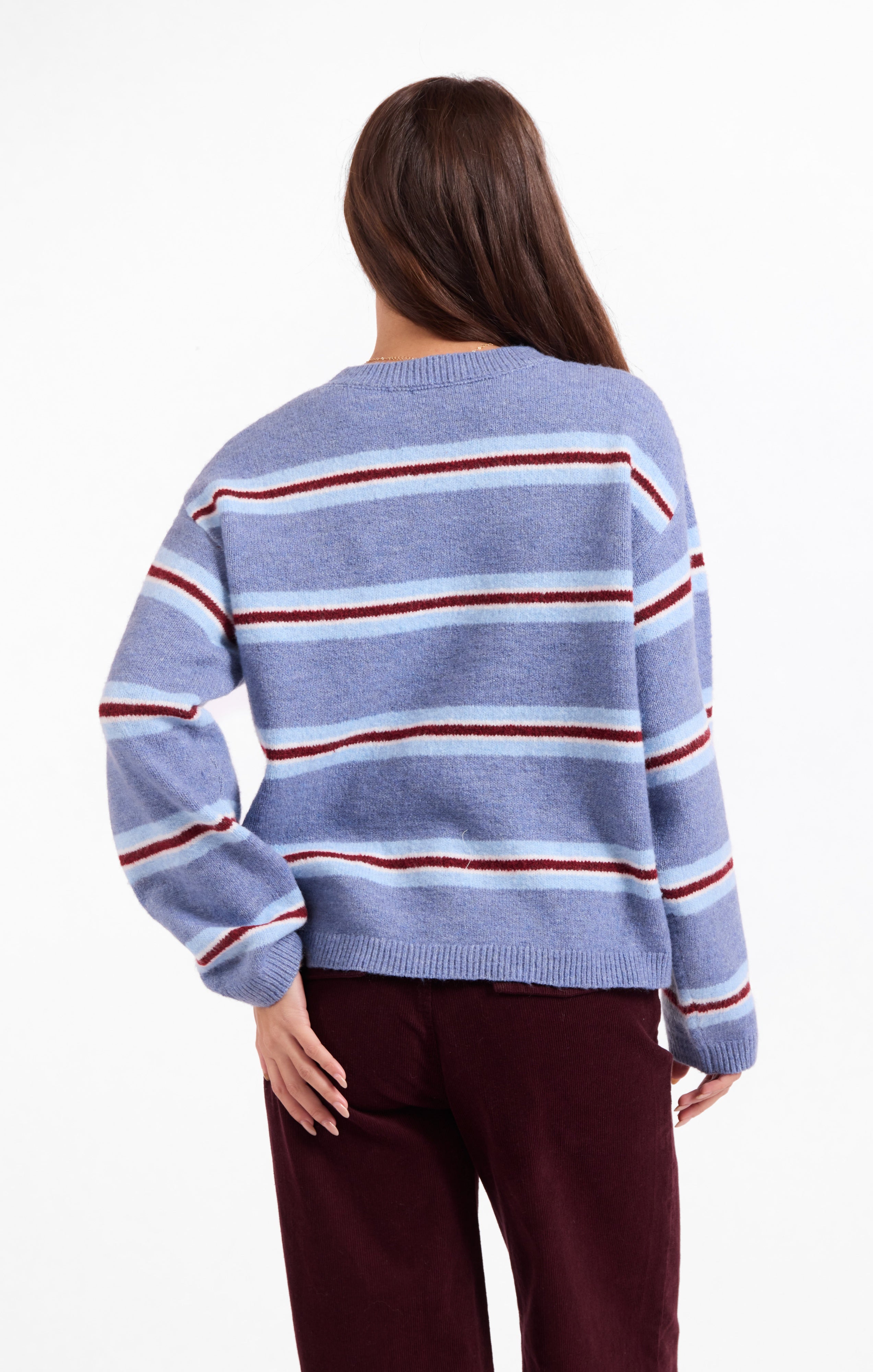 Hudson Stripe Sweater - Multi Blue