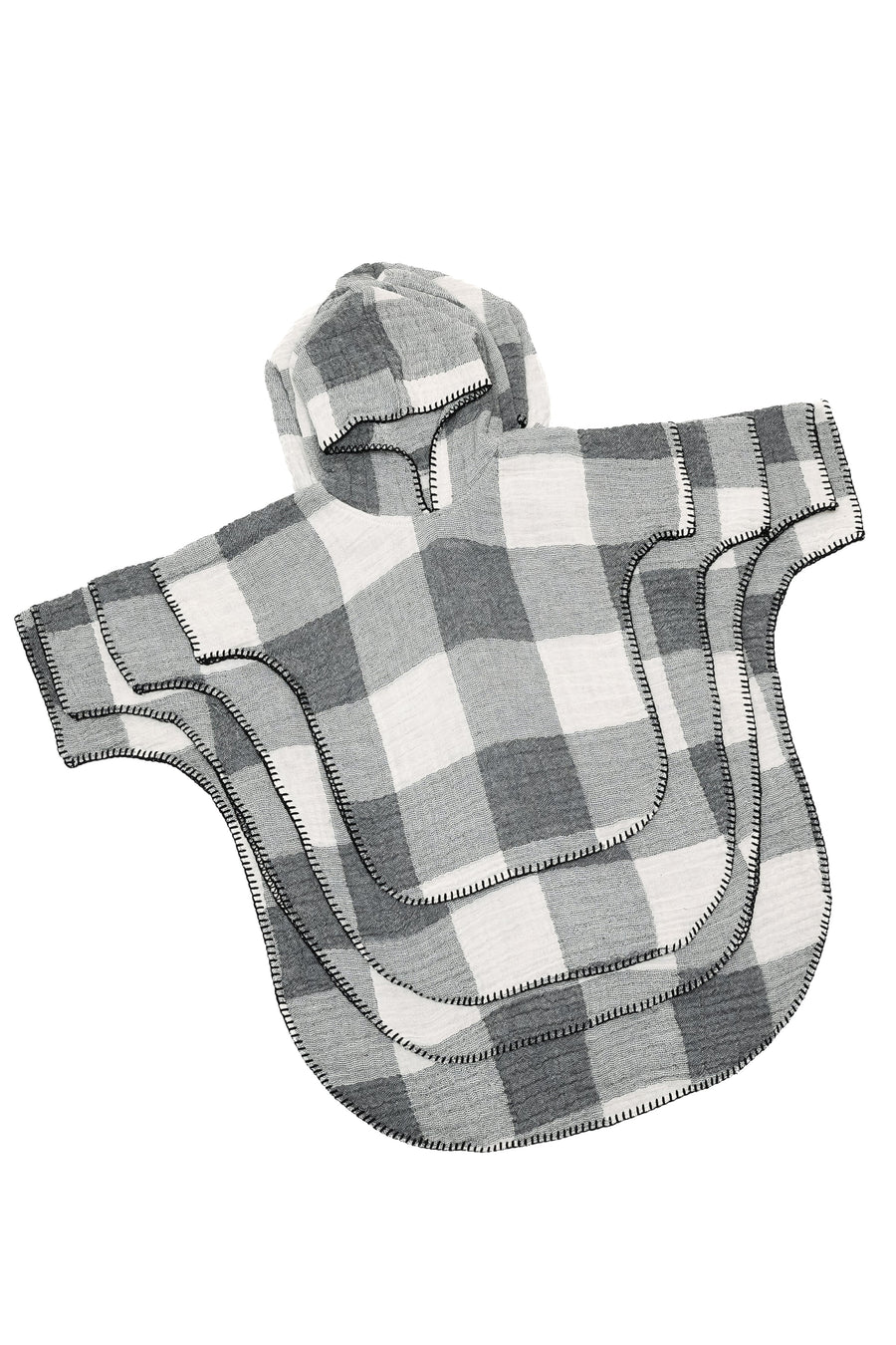 The Limited Edition Plaid Pebble Poncho (Kiddo)