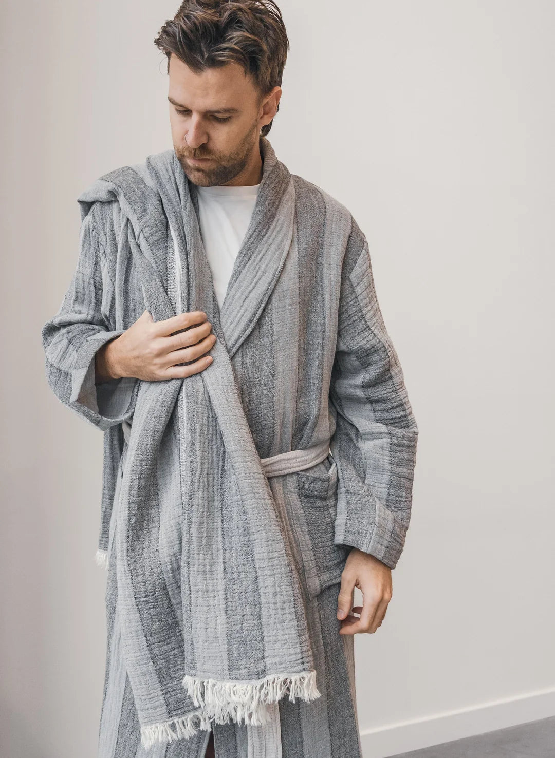 The Cascade | Stripe Unisex Robe