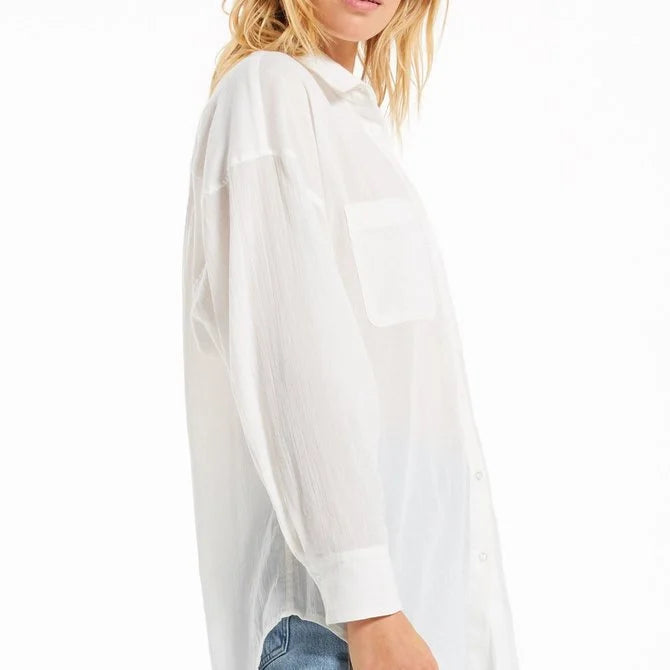 Button-Up Shirt - Crinkle Gauze