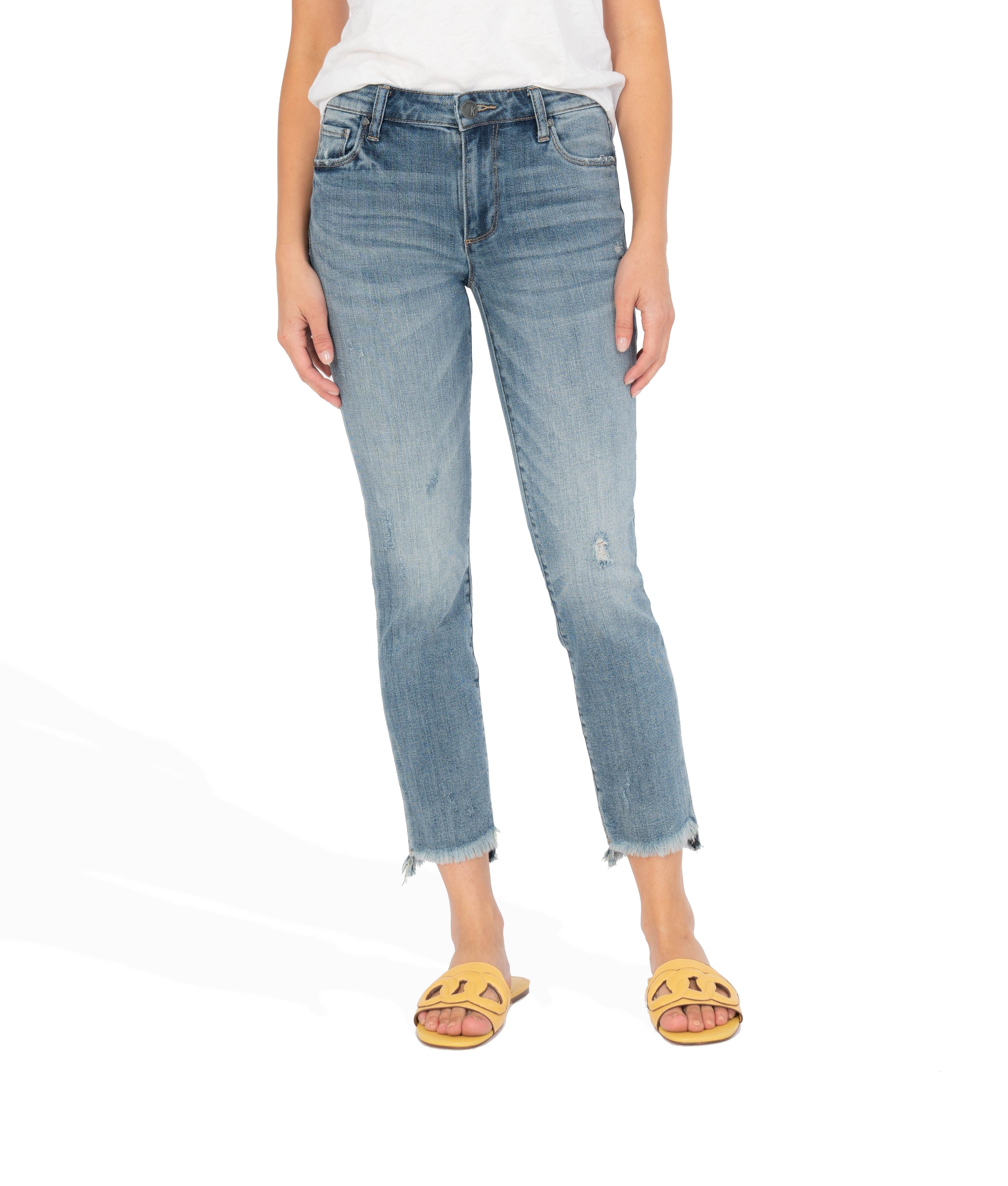 Reese Raw Hem Ankle Straight Leg Jean-Respect Wash