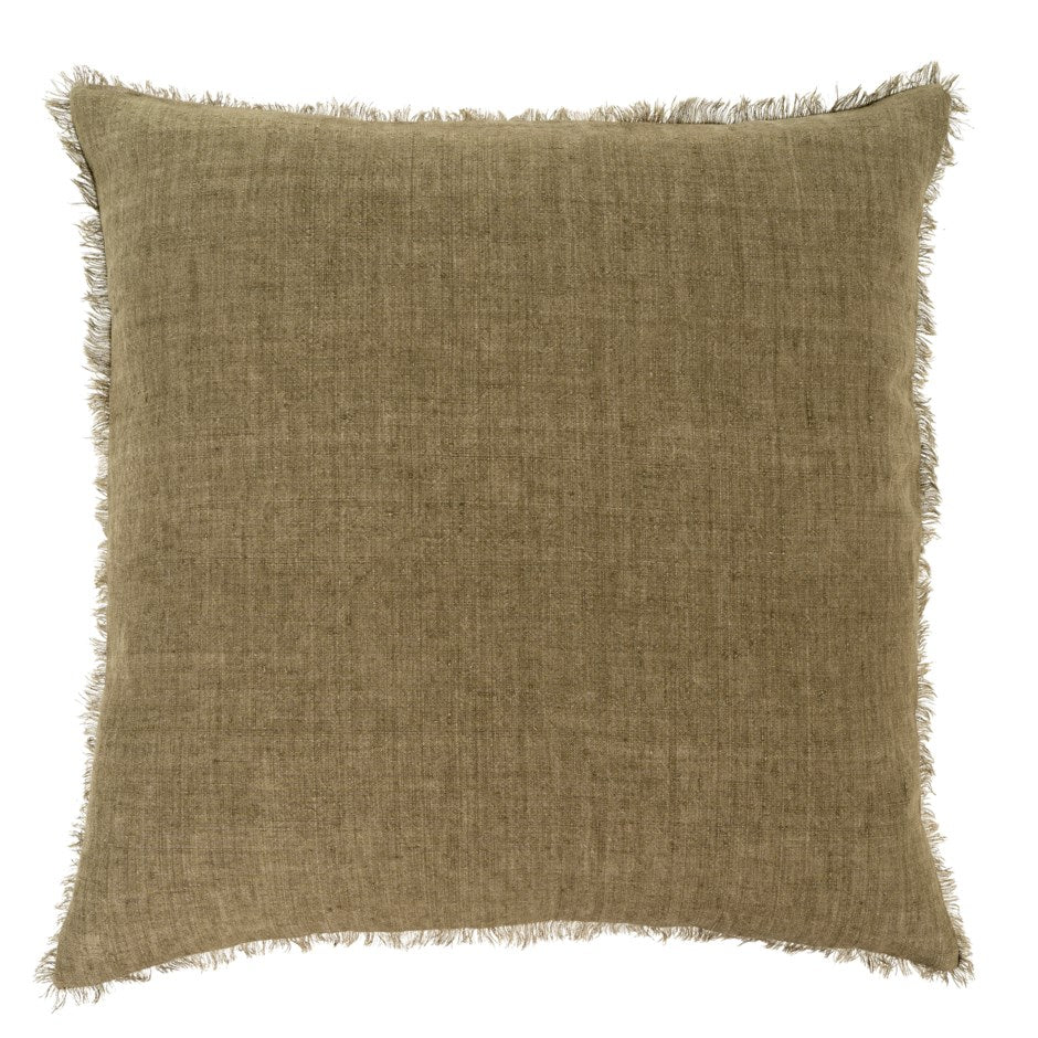 Lina Linen Cushion - Kelp