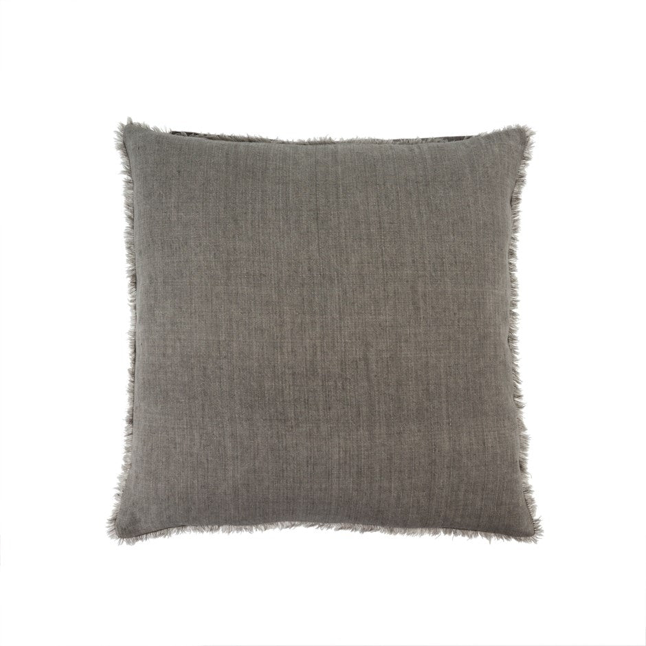 Lina Linen Cushion - Warm Grey