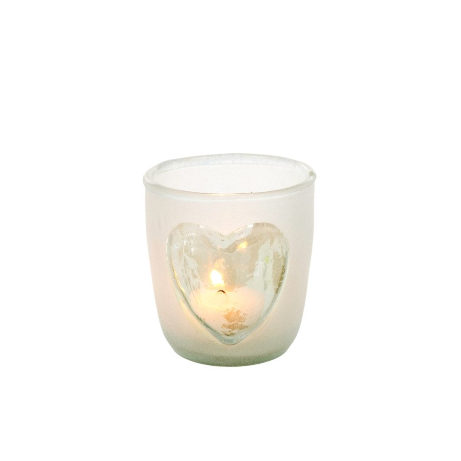 Frosted Heart Votive-Small
