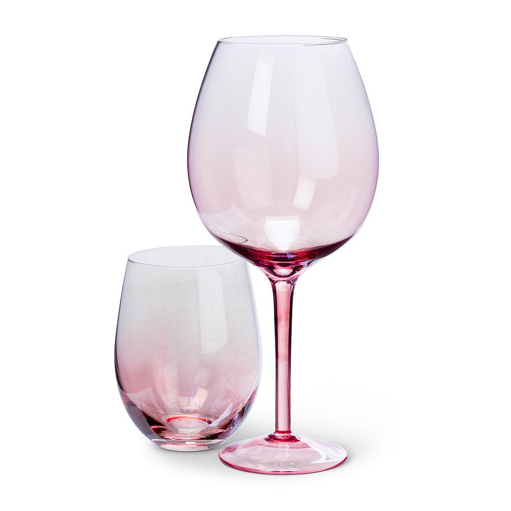 Iridescent Stemless Wine Glass