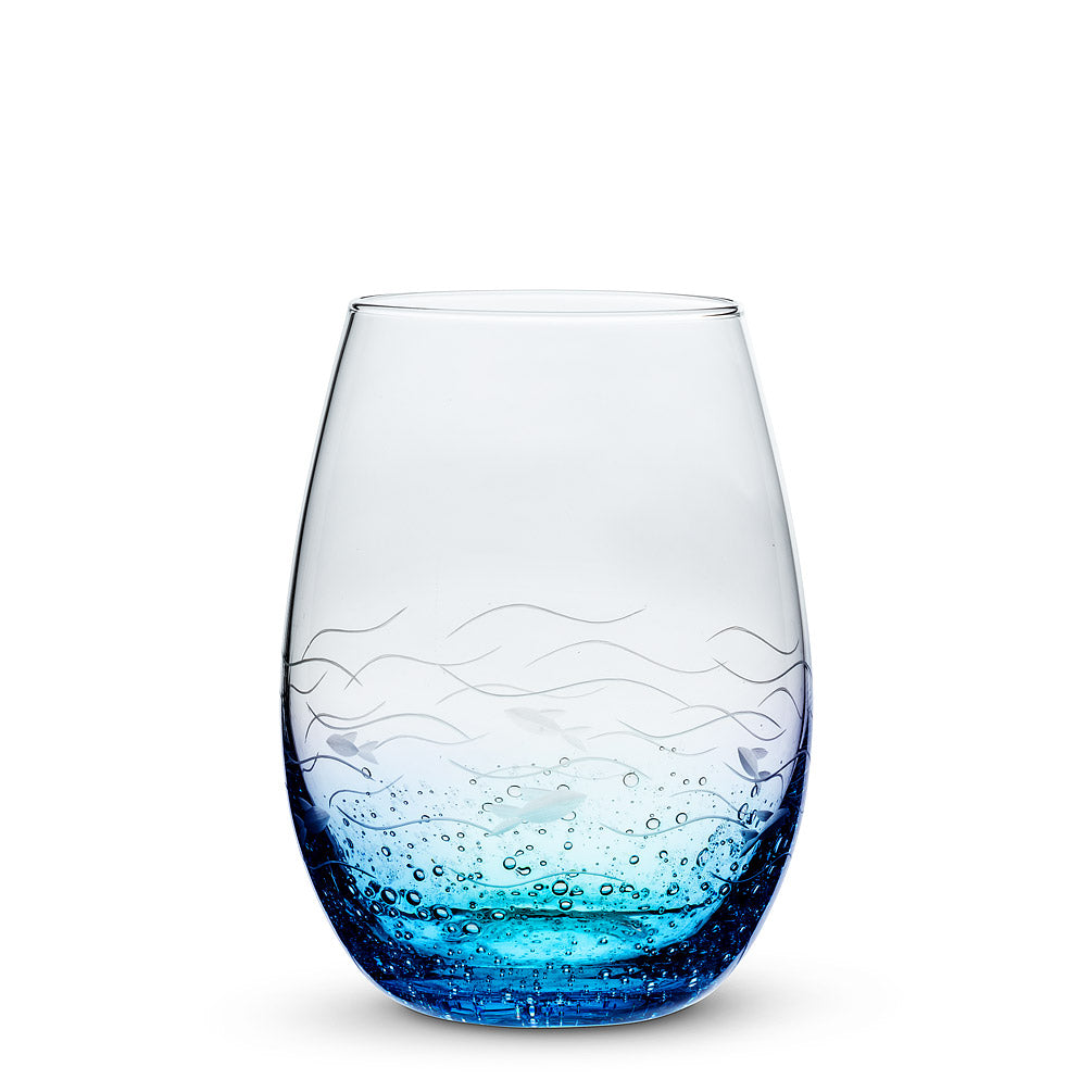 Fish Cut Stemless Goblet