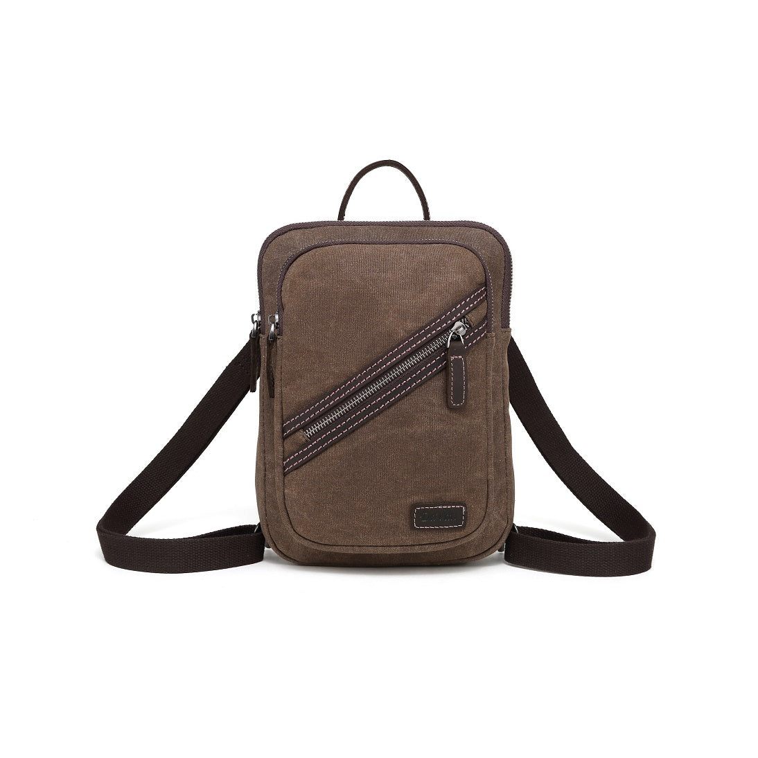 Multifunctional Waxed Canvas Backpack - Small