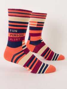 Fun Person Alert Socks-Men