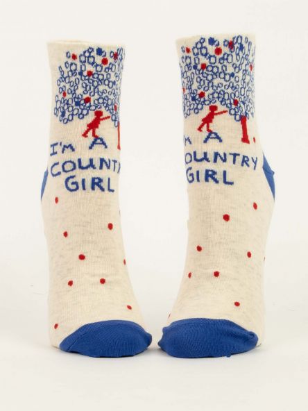 I'm a Country Girl Ankle Socks-Women