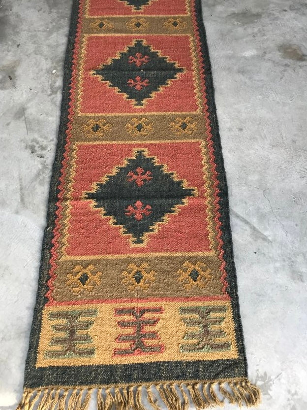 Wool Kilim Rug - 2.5x8