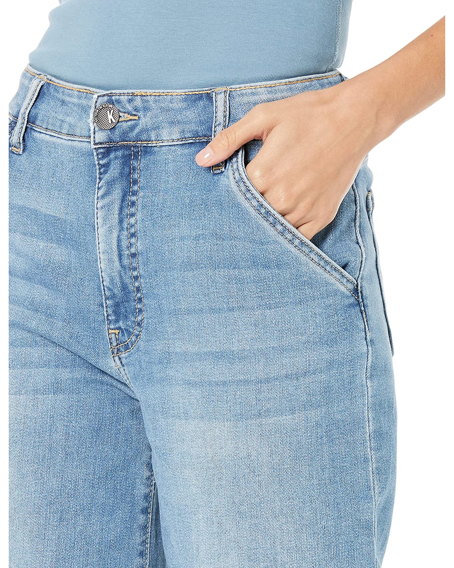 Meg - High Rise Fab Ab Wide Leg (Discovery Wash)