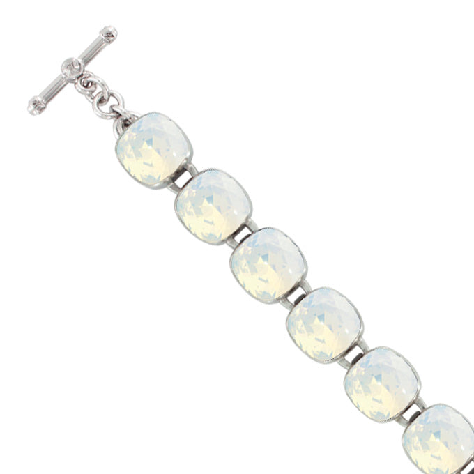 Medium Cushion Bracelet - White Opal