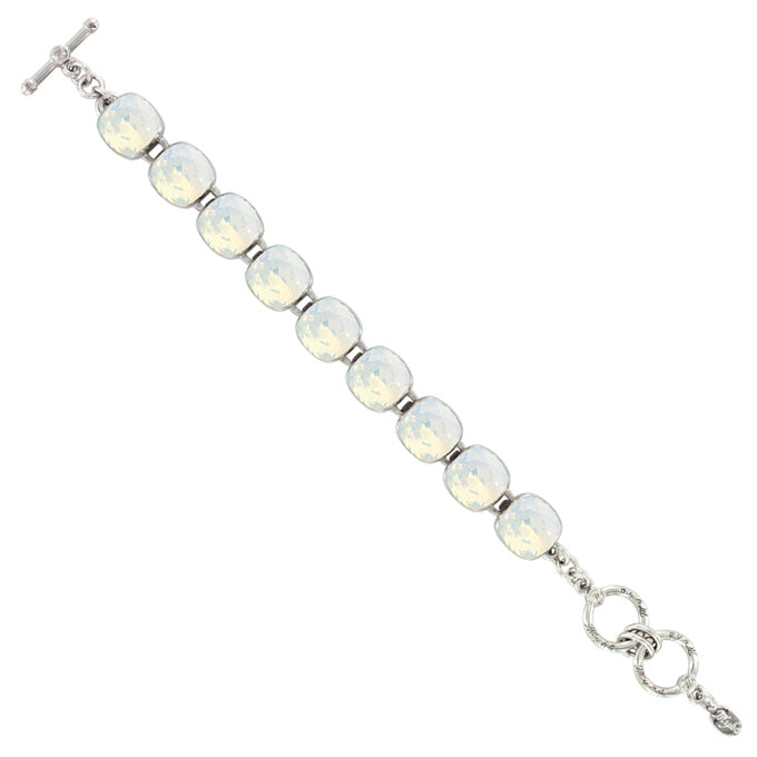 Medium Cushion Bracelet - White Opal