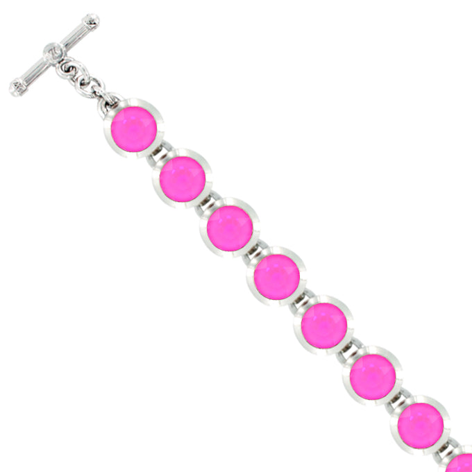 Small Round Bracelet in Ultra Pink