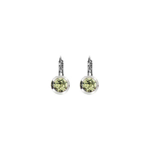 Bright Rhodium Small Round Euroback Earrings in Jonquil