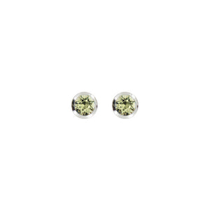 Small Round Post Earrings in Jonquil