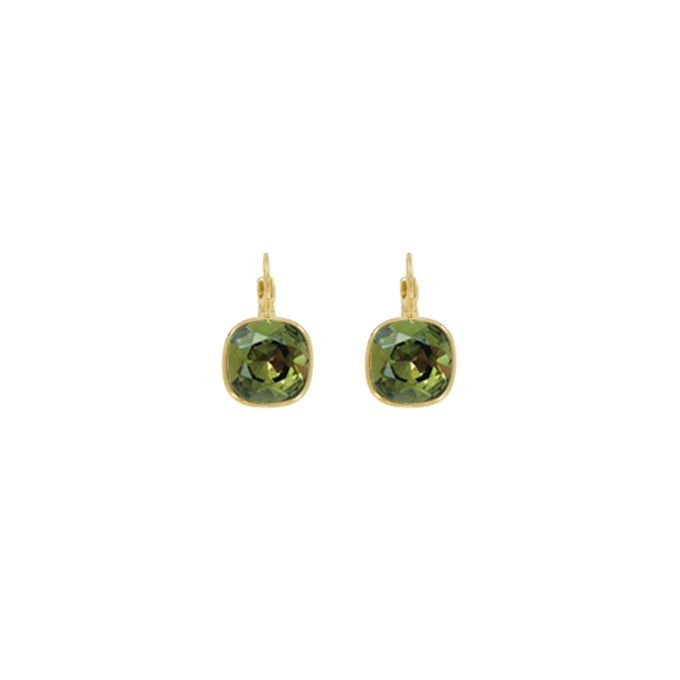 Cushion Euroback Earrings in Khaki